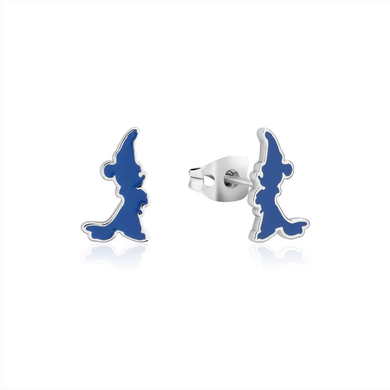 Disney Fantasia Sorcerer's Apprentice Mickey Enamel Silhouette Stud Earrings/Product Detail/Jewellery