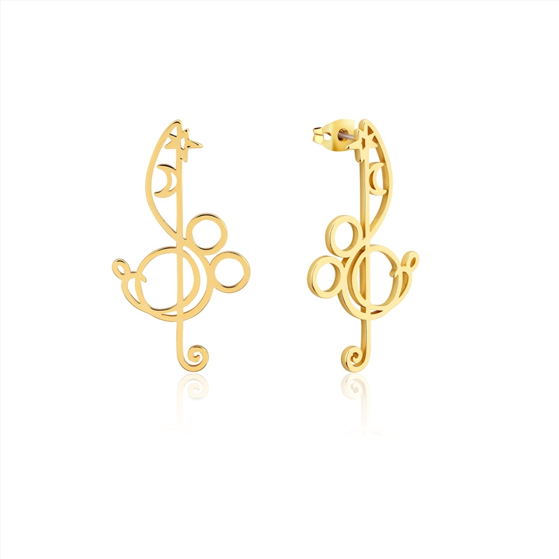 Disney Fantasia Treble Clef Earrings - Gold/Product Detail/Jewellery