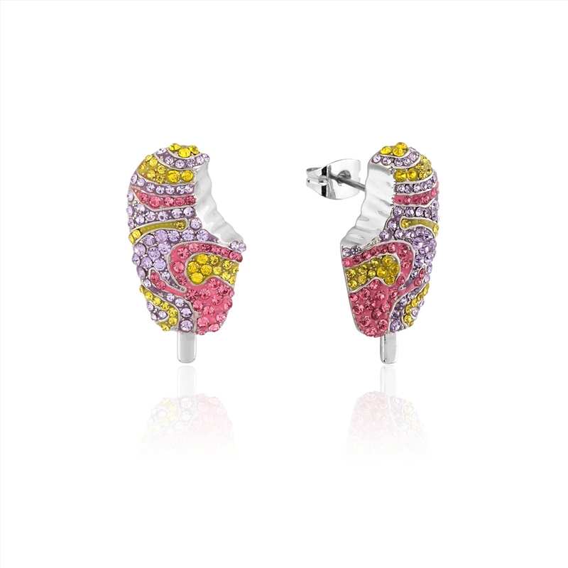 Rainbow Paddle Pop Crystal Earrings - Silver/Product Detail/Jewellery