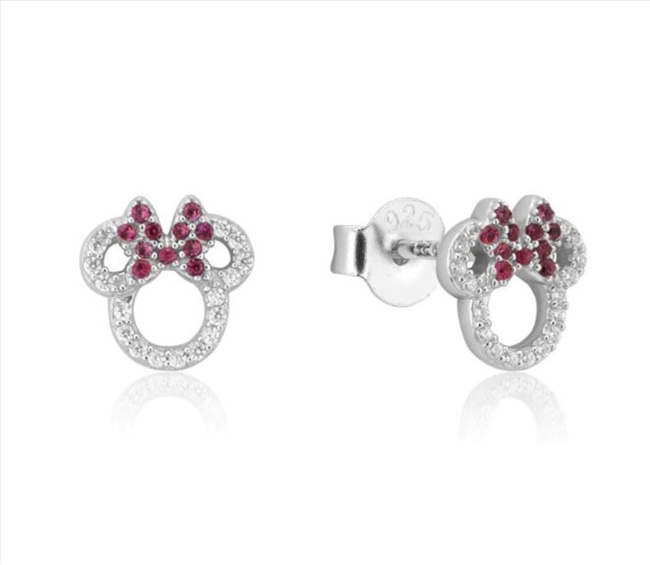 Precious Metal Red Minnie Mouse CZ Stud Earrings/Product Detail/Jewellery