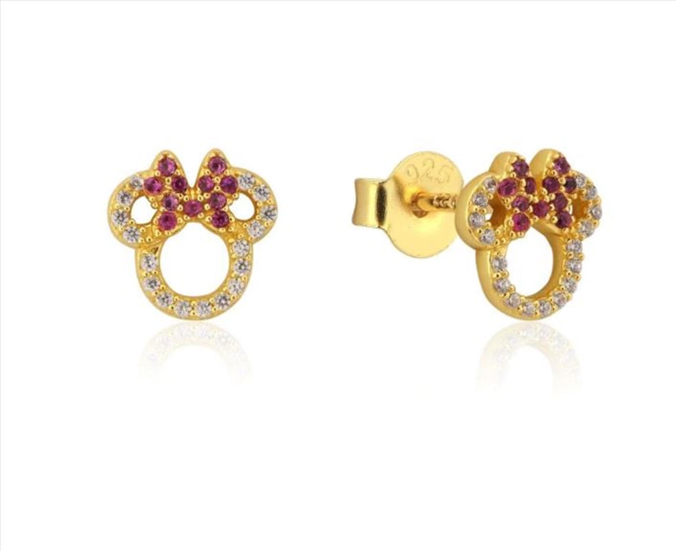 Precious Metal Red Minnie Mouse CZ Stud Earrings/Product Detail/Jewellery