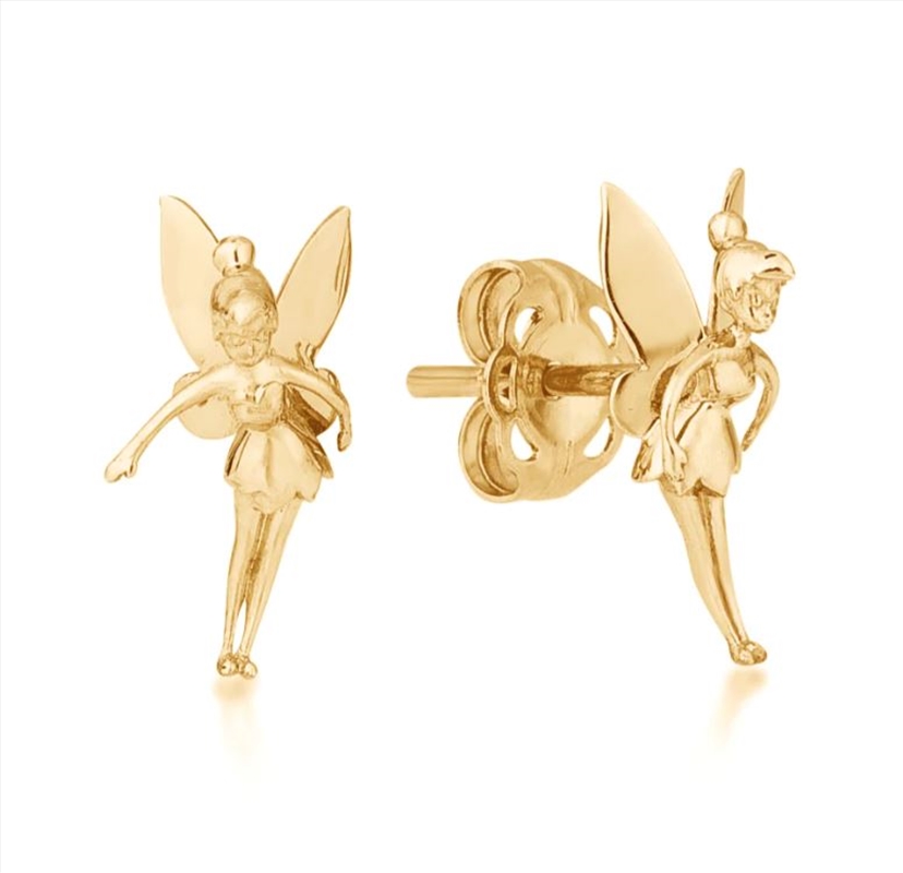 Precious Metal Tinker Bell Stud Earrings - Gold/Product Detail/Jewellery