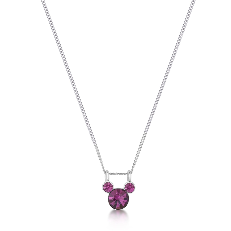 Disney Mickey Mouse ECC Mickey February Birthstone Necklace/Product Detail/Jewellery