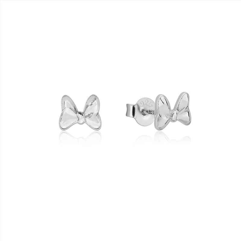 Precious Metal Minnie Mouse Bow Stud Earrings - Silver/Product Detail/Jewellery