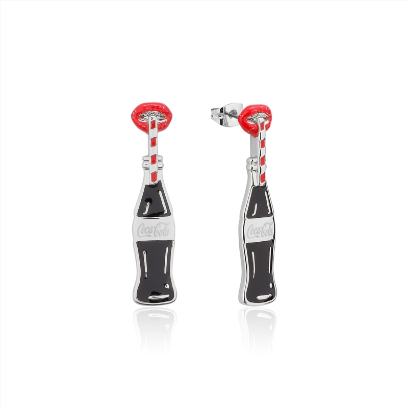 Coca Cola Coke Lips Drop Earrings - Silver/Product Detail/Jewellery