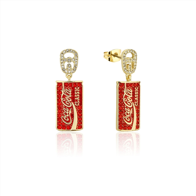 Crystal Coke Can Drop Earrings - Gold/Product Detail/Jewellery