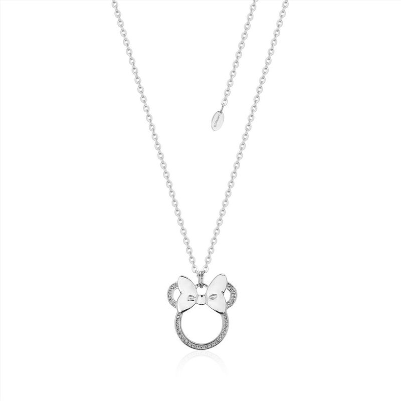 Minnie Mouse Outline Bow Necklace - Silver/Product Detail/Jewellery