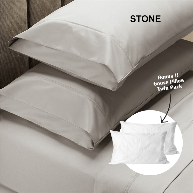 Buy Queen Royal Comfort 4 Piece 1500tc Sheet Set And Goose Feather Down 