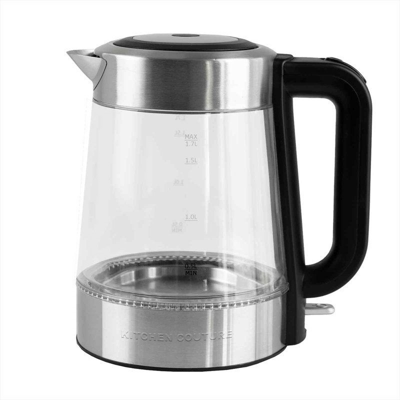 Buy Kitchen Couture Cool Touch Stainless Steel LED Glass Kettle Dual ...