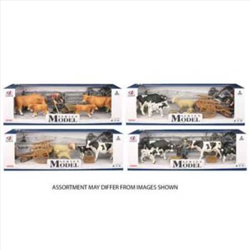 Farm Animals 4 Cows & Sheep with Figure & accessories assorted (Sent At Random)/Product Detail/Toys