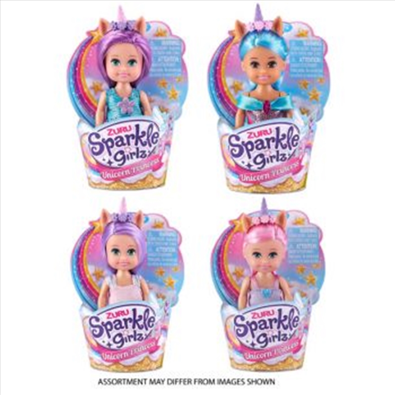 "Sparkle Girlz 4.7"" Unicorn Princess Cupcake Doll assorted (Sent At Random)"/Product Detail/Toys