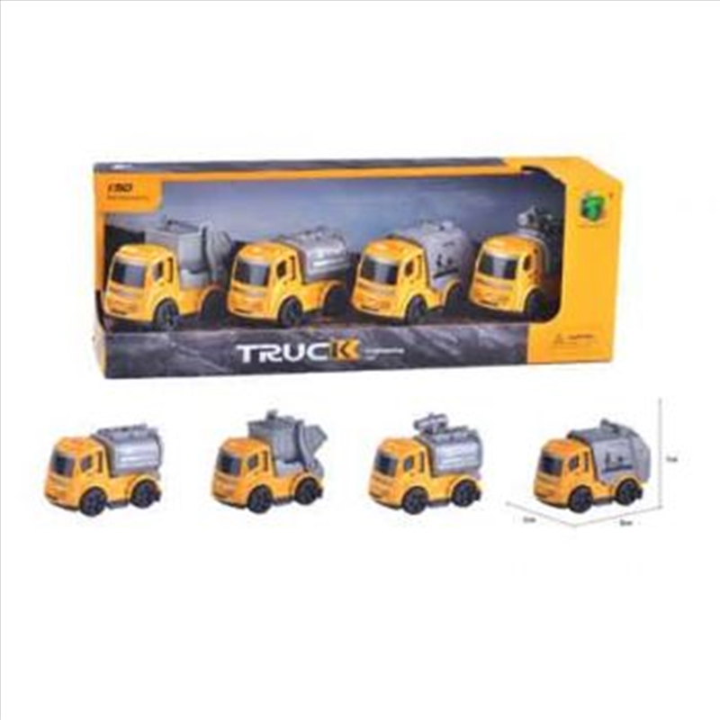 Friction Trucks 1:50 4pk/Product Detail/Toys