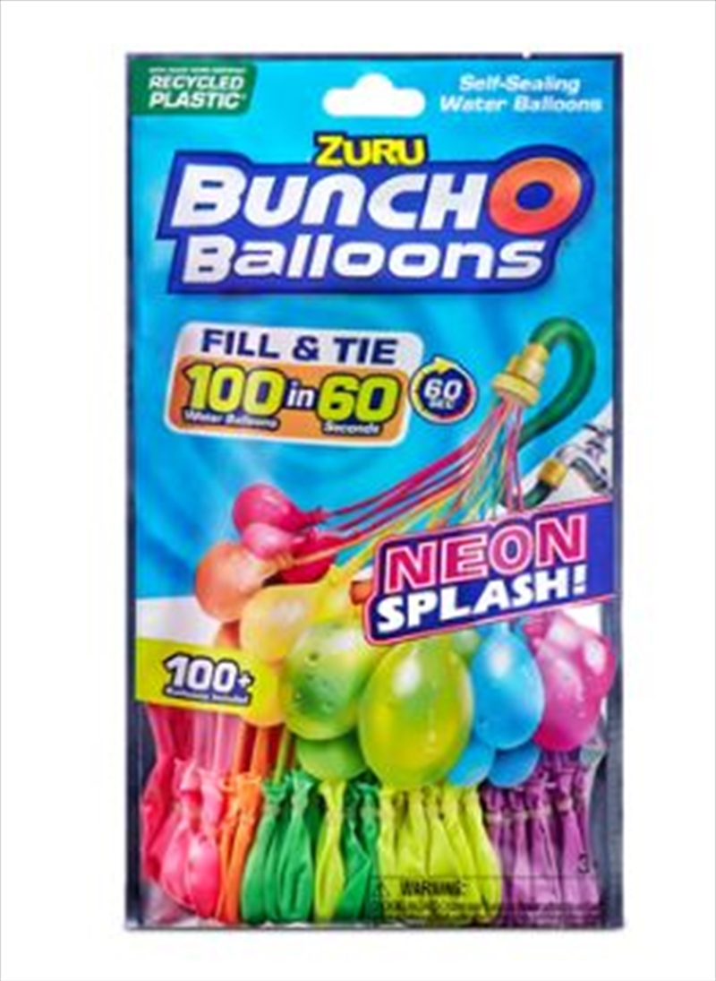 Buy Zuru: Bunch O Balloons Neon Splash 3pk Foilbag Online | Sanity