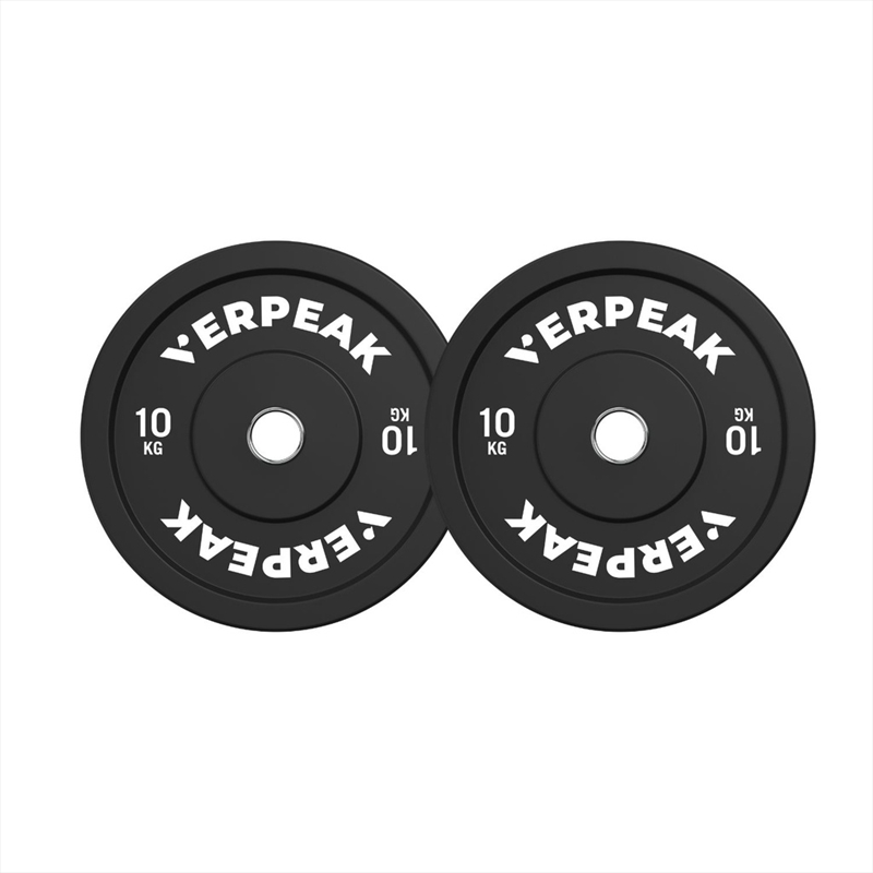 VERPEAK Black Bumper Weight Plates-Olympic (10kgx2) VP-WP-101-FP / VP-WP-101-LX/Product Detail/Gym Accessories