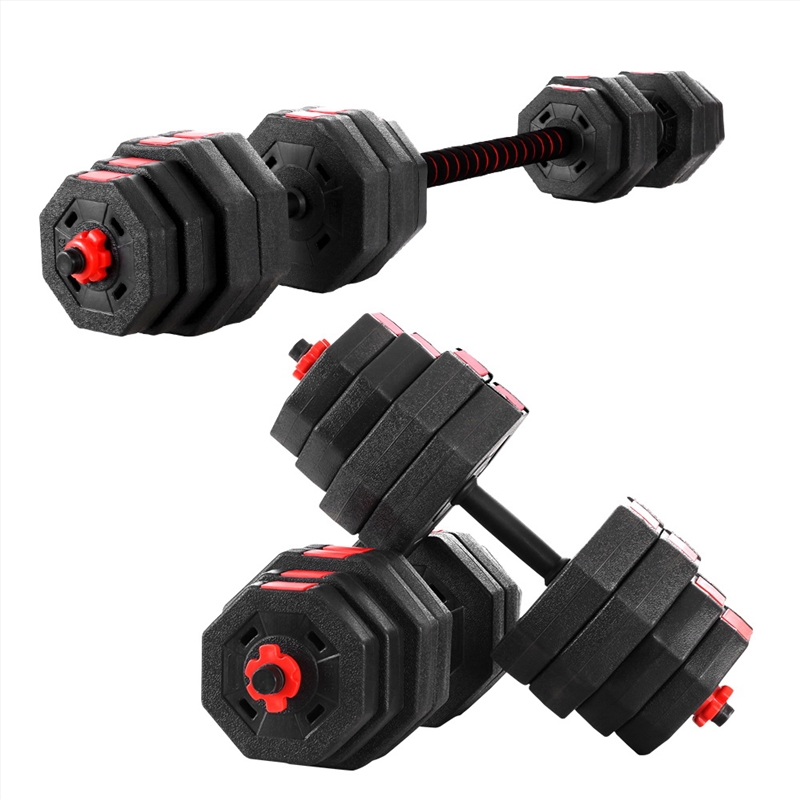 40KG 2-in-1 Dumbbell Barbell Set Adjustable Dumbbells Weights Home Gym Fitness/Product Detail/Gym Accessories