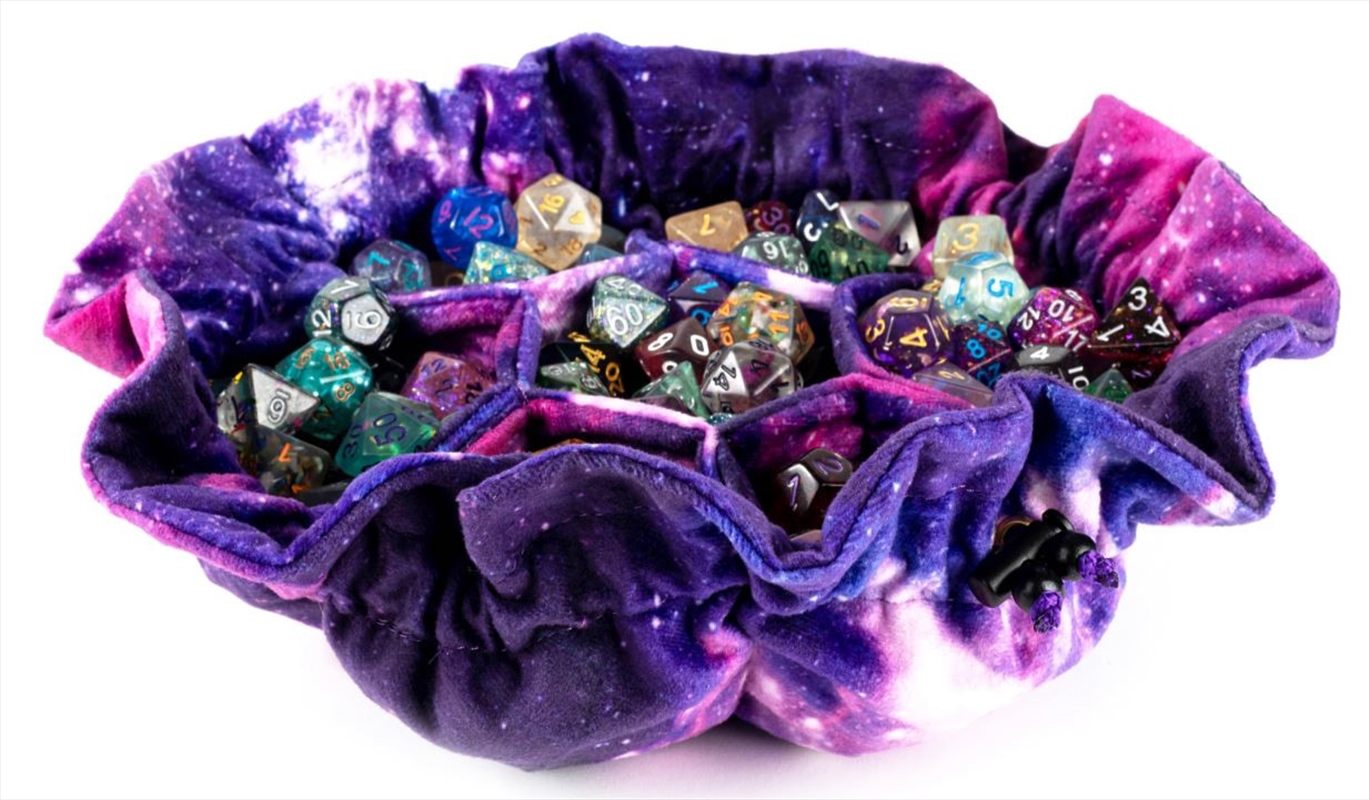 MDG Velvet Compartment Dice Bag with Pockets - Nebula/Product Detail/Dice Games