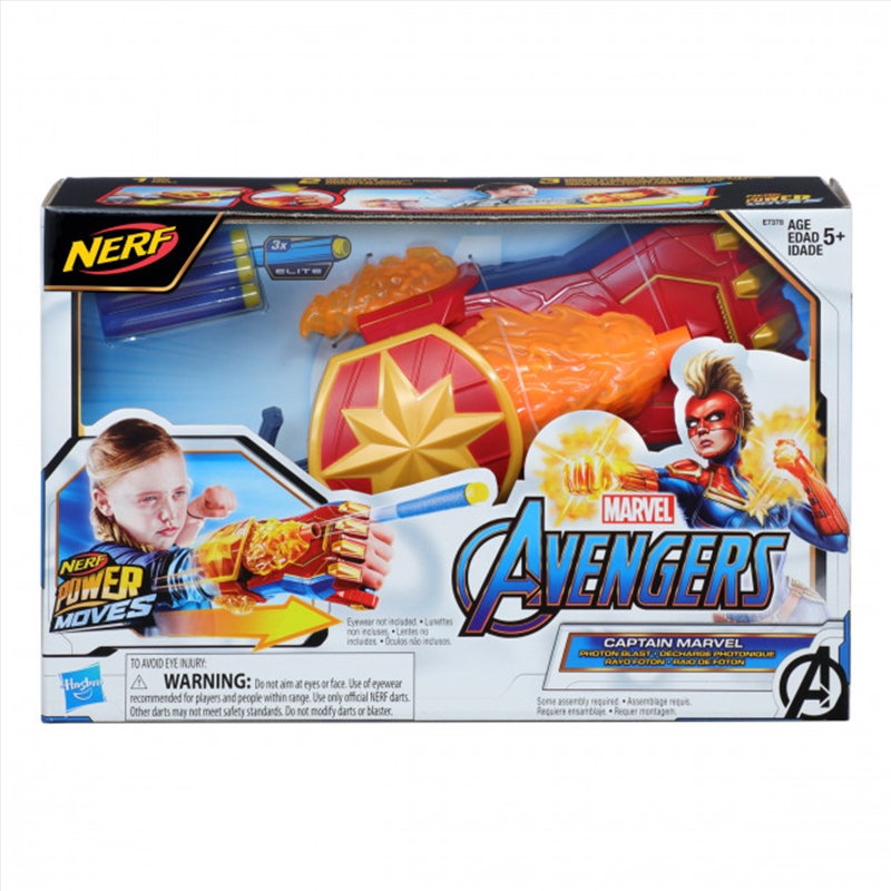 Nerf Power Moves: Marvel Avengers Captain Marvel Photon Blast Gauntlet/Product Detail/Toys