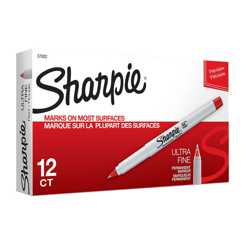 SHARPIE Ultra Fine Point Permanent Marker Red Box of 12/Product Detail/Pens, Markers & Highlighters