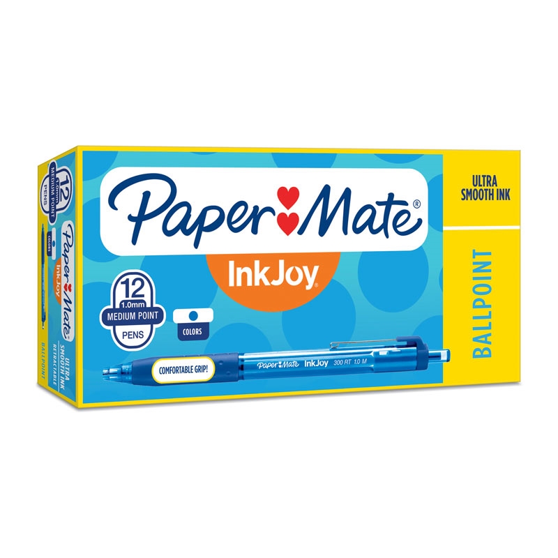 Paper Mate InkJoy 300RT Ball Pen Blue Box of 12/Product Detail/Pens, Markers & Highlighters