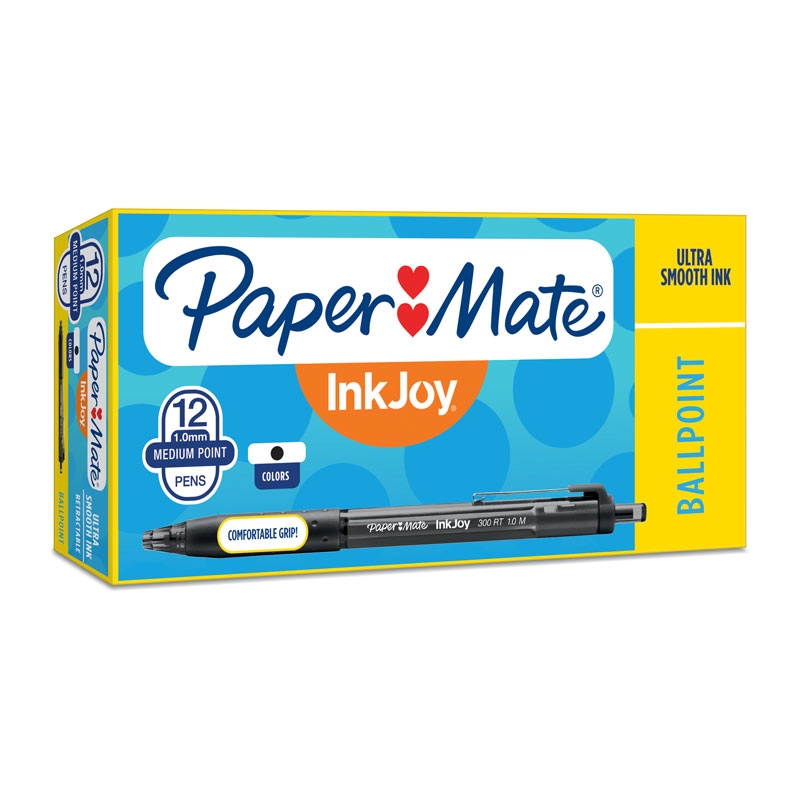 Paper Mate InkJoy 300RT Ball Pen Black Box of 12/Product Detail/Pens, Markers & Highlighters