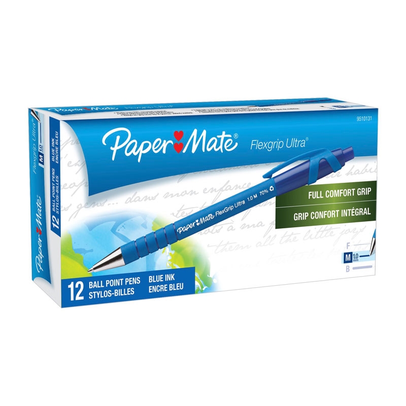 Paper Mate Flexi Grip RT BP 1.0mm Blu Box of 12/Product Detail/Pens, Markers & Highlighters