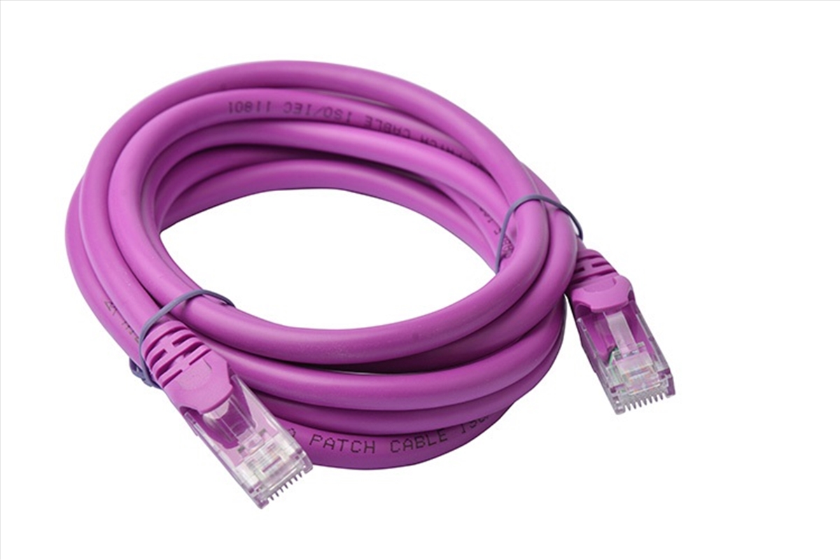 8WARE Cat6a UTP Ethernet Cable 2m Snagless Purple/Product Detail/Cables