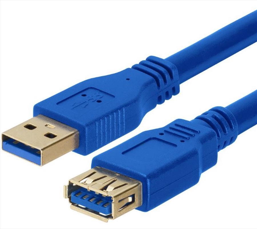 Astrotek USB 3.0 Extension Cable, Type A Male to Type A Female - 3m, Blue/Product Detail/Cables