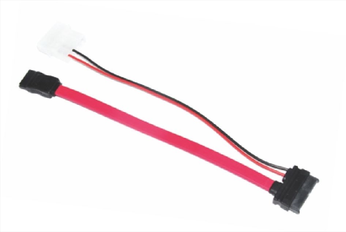 Astrotek Slim SATA Cable 50cm + 10cm 6 pins + 7 pins to 4 pins + 7 pins Red/Product Detail/Cables