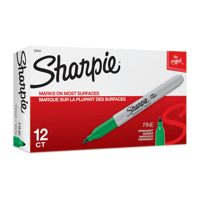 SHARPIE Permanent Marker Fine Point Green Box of 12/Product Detail/Pens, Markers & Highlighters