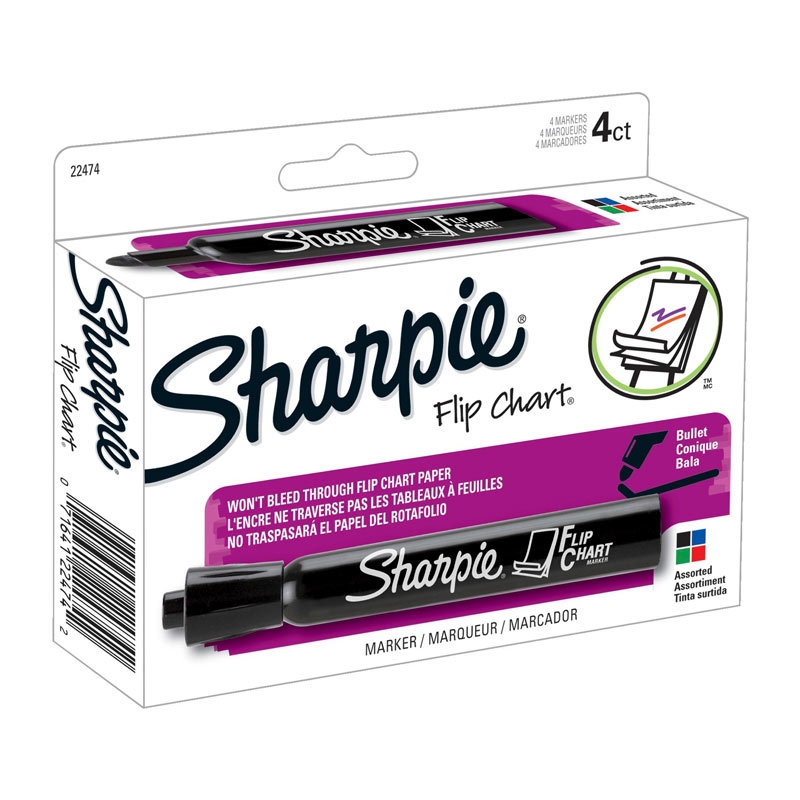 SHARPIE Flip Chart Markers Assorted Box of 4/Product Detail/Pens, Markers & Highlighters