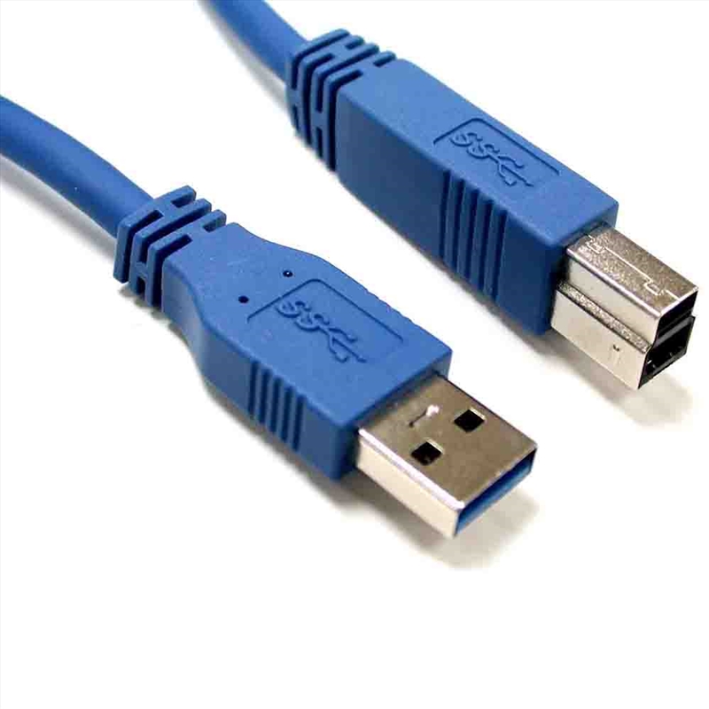 8WARE USB 3.0 Cable 1m A to B Male to Male Blue/Product Detail/Cables