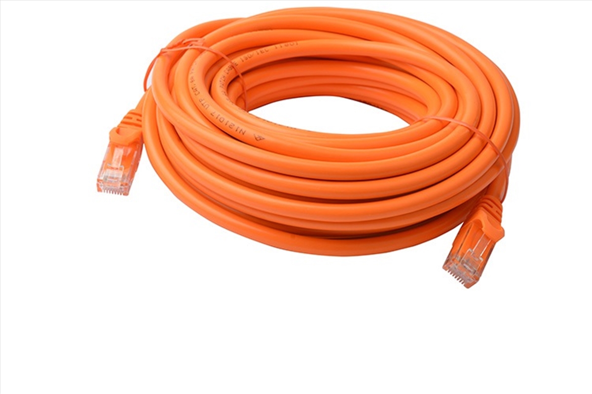 8WARE CAT6A UTP Ethernet Cable Snagless - 10M, Orange/Product Detail/Cables