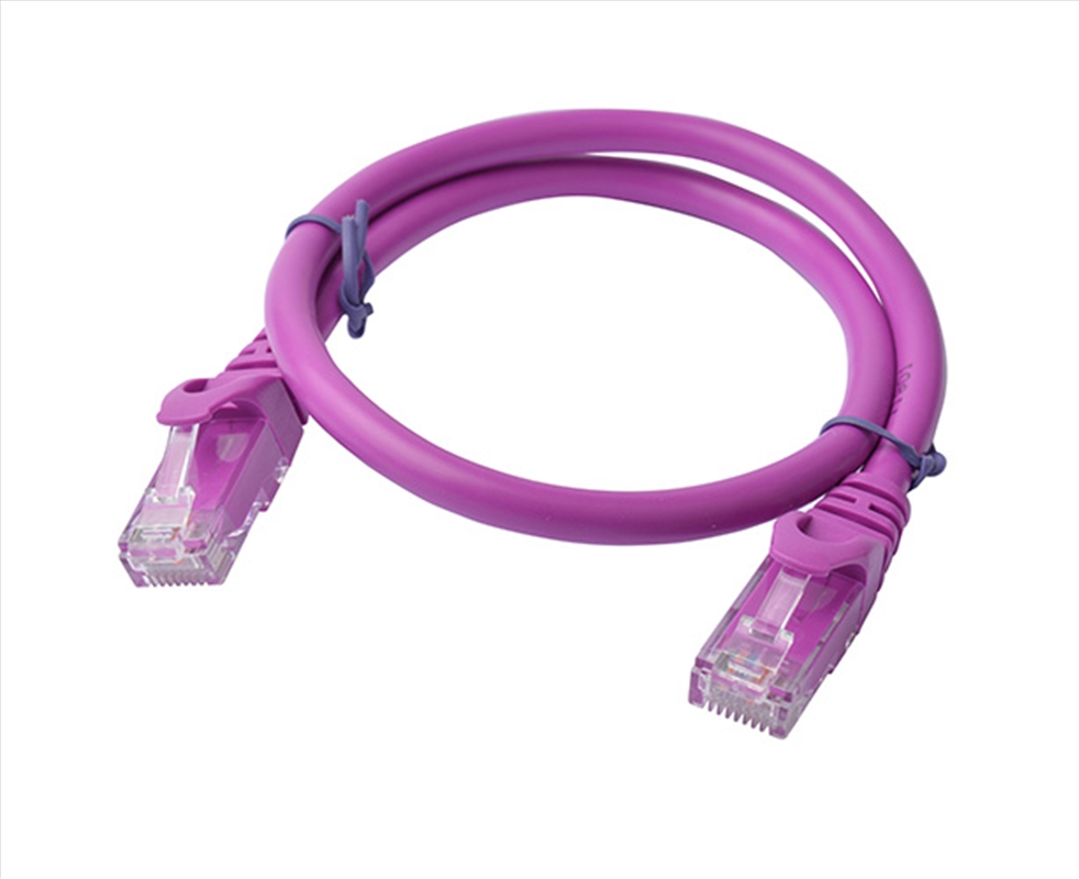 8WARE CAT6A UTP Ethernet Cable Snagless - 50cm, Purple/Product Detail/Cables