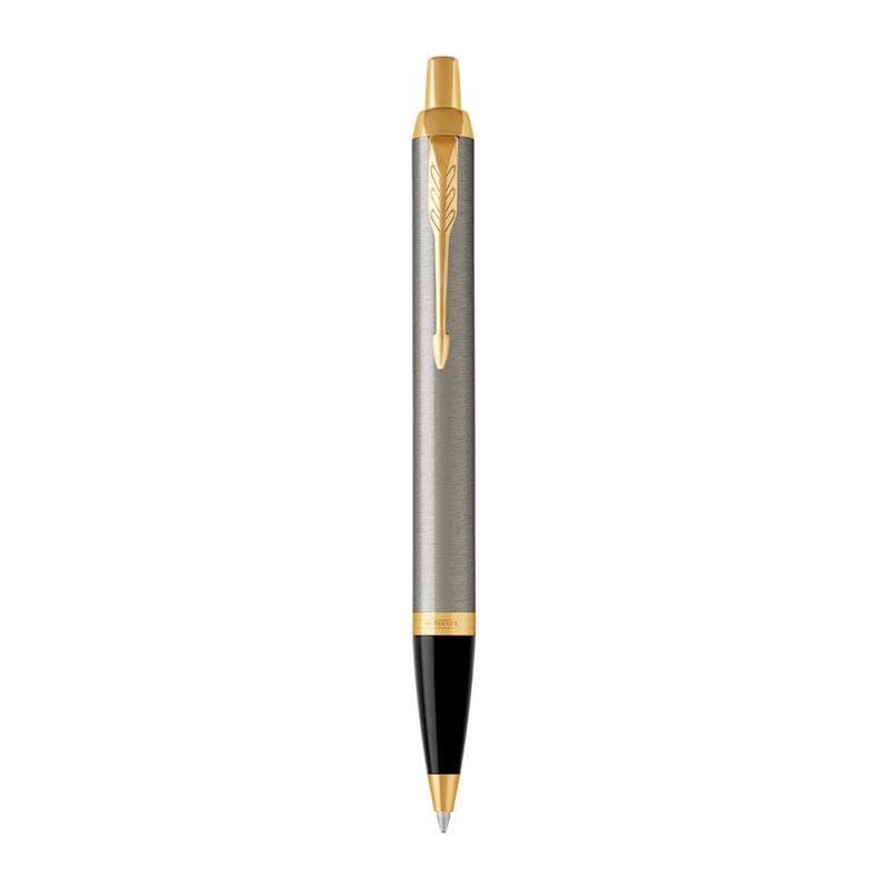 Parker IM Ballpoint Pen Brushed Metal with Gold Trim/Product Detail/Pens, Markers & Highlighters