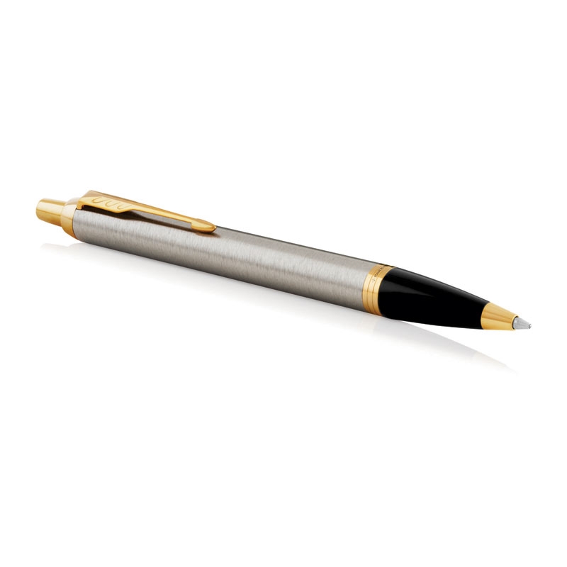 Parker IM Ballpoint Pen Brushed Metal Barrel and Gold Trim/Product Detail/Pens, Markers & Highlighters