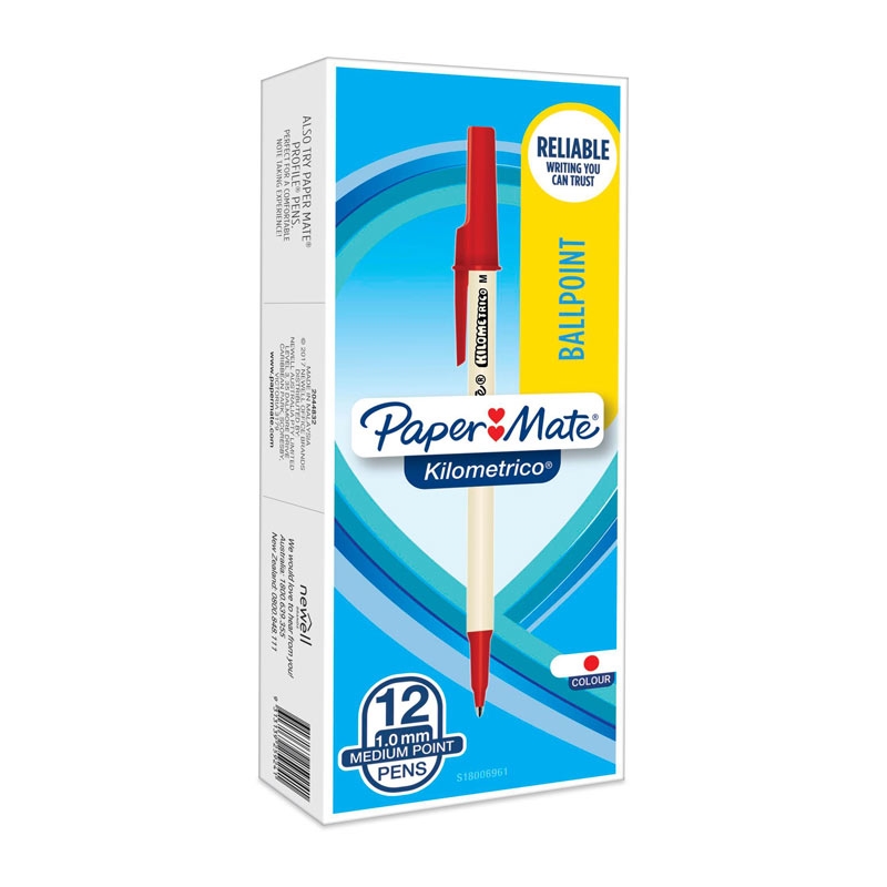 Papermate Kilometrico Ballpoint Pen Medium Red Pen/Product Detail/Pens, Markers & Highlighters