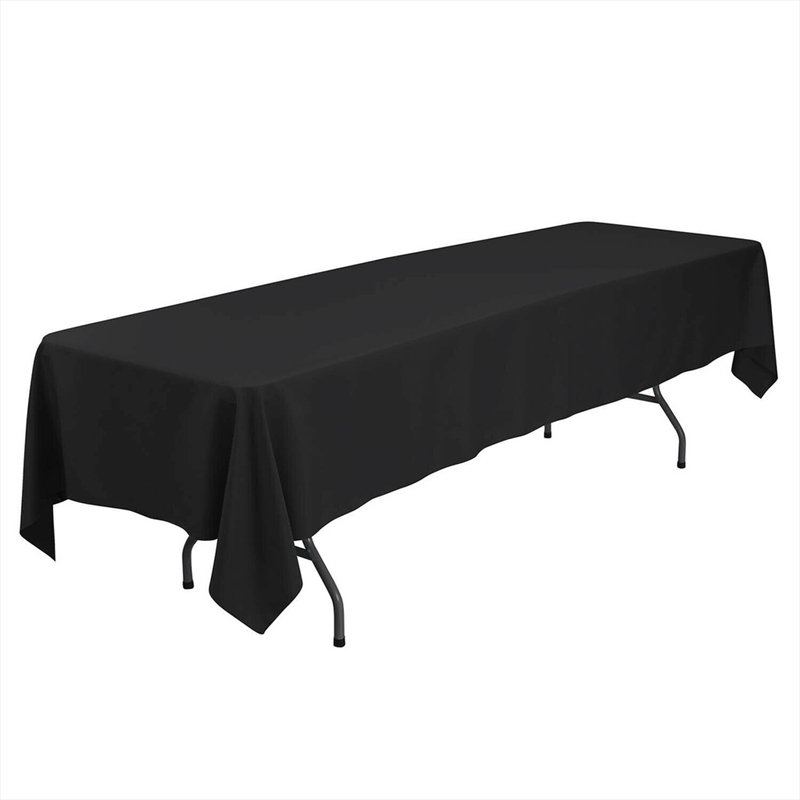 Gominimo Polyester Table Cloth for Rectangular Dining Table 300cm Black/Product Detail/Tableware