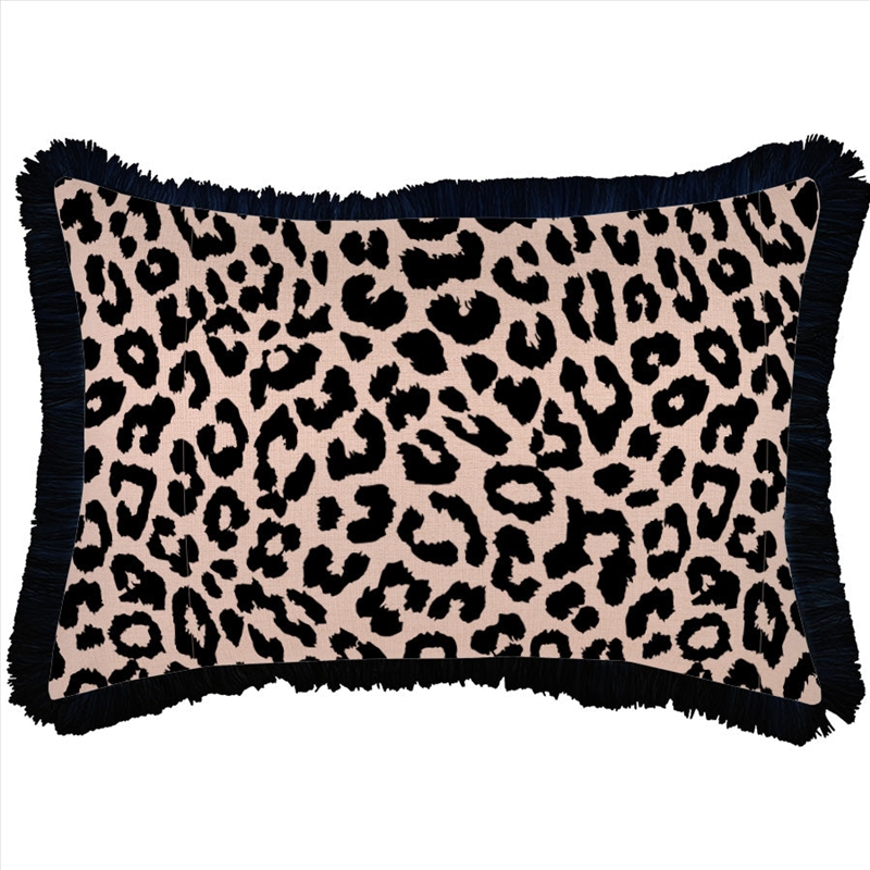 Cushion Cover-Coastal Fringe Black-Jungle Peach-35cm x 50cm/Product Detail/Manchester