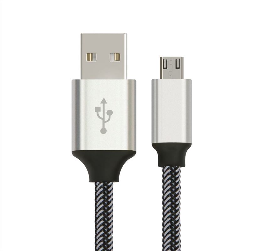 Astrotek Micro USB Data Sync Charger Cable Cord 2m Silver White/Product Detail/Cables