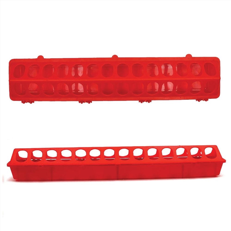 50cm Long Poultry Feeder Chicken Feeding Trough Red Plastic Flip Top Container/Product Detail/Pet Accessories