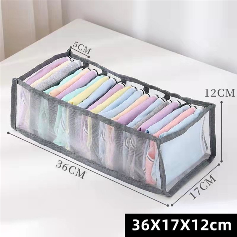 2pcs 7 Grids Mesh Foldable Clothes Storage/Product Detail/Decor