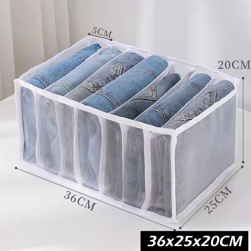 2pcs 7 Grids Mesh Foldable Clothes Storage/Product Detail/Decor