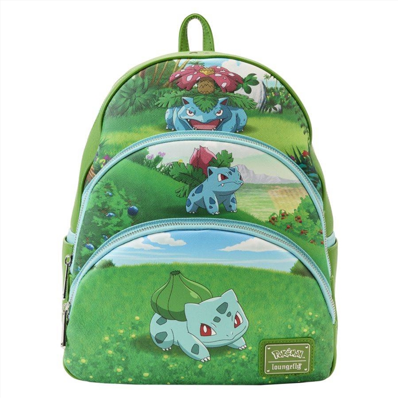 Pokemon Bulbasaur Evolutions Triple Pocket Backpack