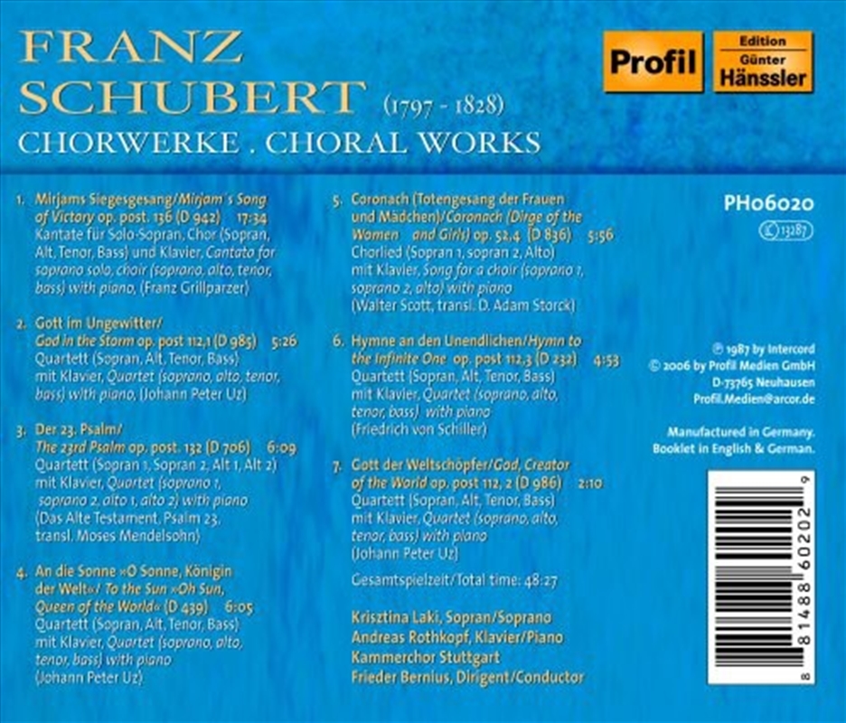 Schubert: Choralworks/Product Detail/Classical