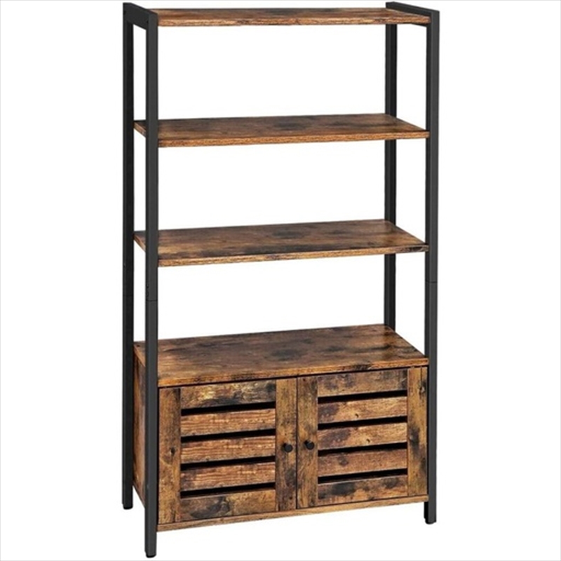 VASAGLE 4 Tier Bookshelf with Louvred Doors/Product Detail/Homewares