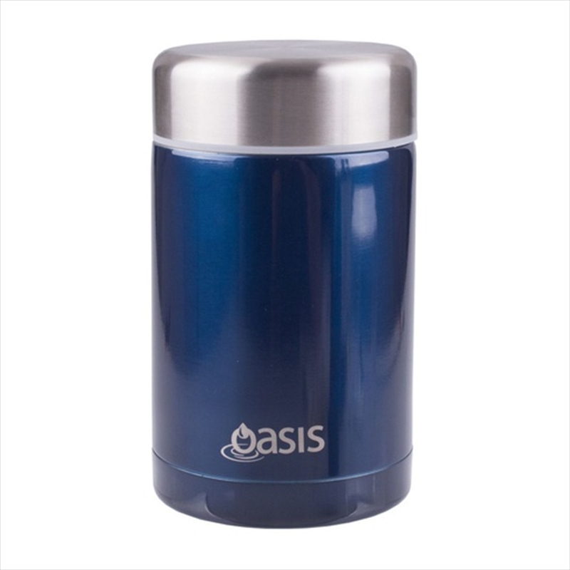 Oasis Stainless Steel Vacuum Insulated Food Flask 450ml - Navy/Product Detail/Diningware