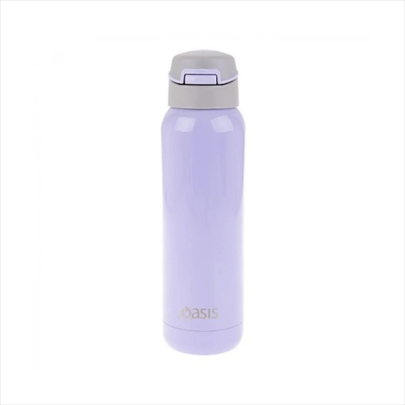 Oasis Stainless Steel Double Wall Insulated Sports Bottle W/ Straw 500ml - Lilac/Product Detail/Drink Bottles