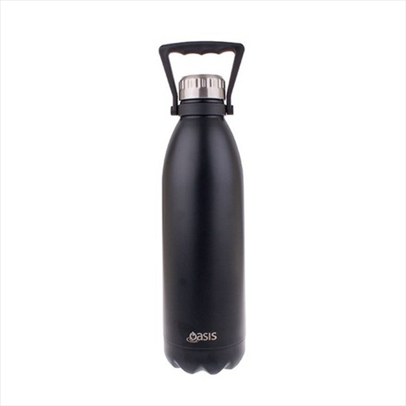 Oasis Stainless Steel Double Wall Insulated Drink Bottle W/ Handle 1.5L - Matte Black/Product Detail/Drink Bottles