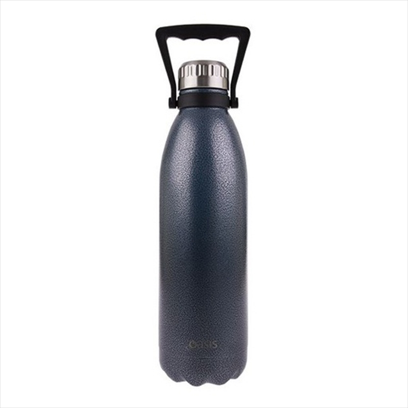 Oasis Stainless Steel Double Wall Insulated Drink Bottle W/ Handle 1.5L - Hammertone Blue/Product Detail/Drink Bottles