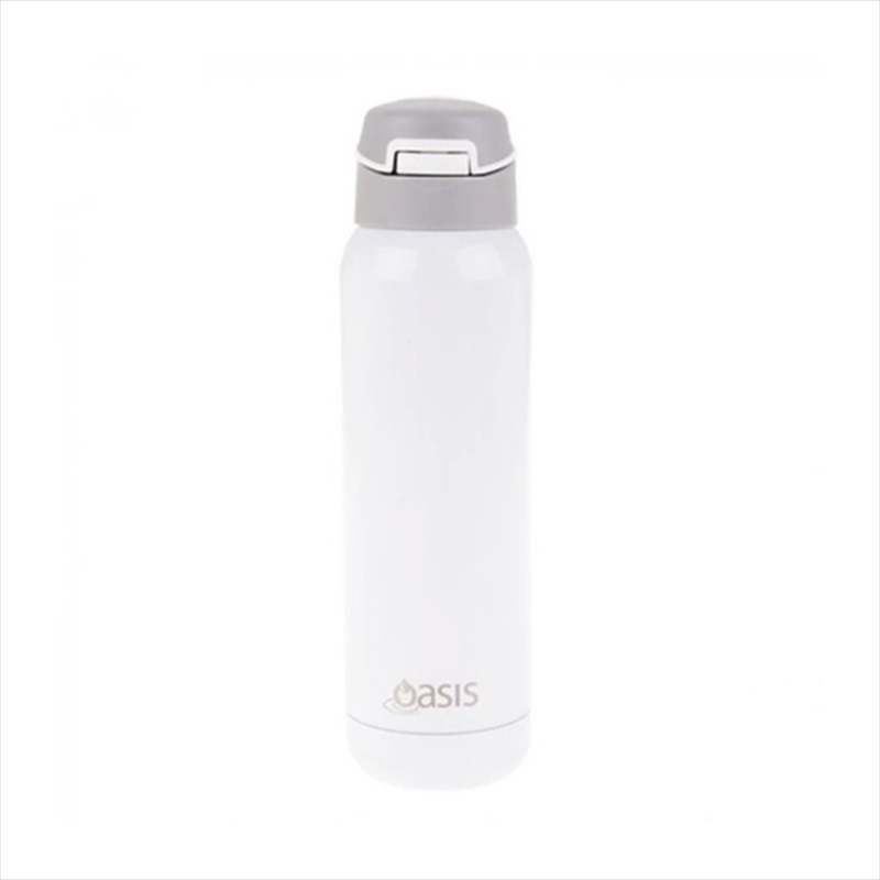 Oasis Stainless Steel Double Wall Insulated Sports Bottle W/ Straw 500ml - White/Product Detail/Drink Bottles
